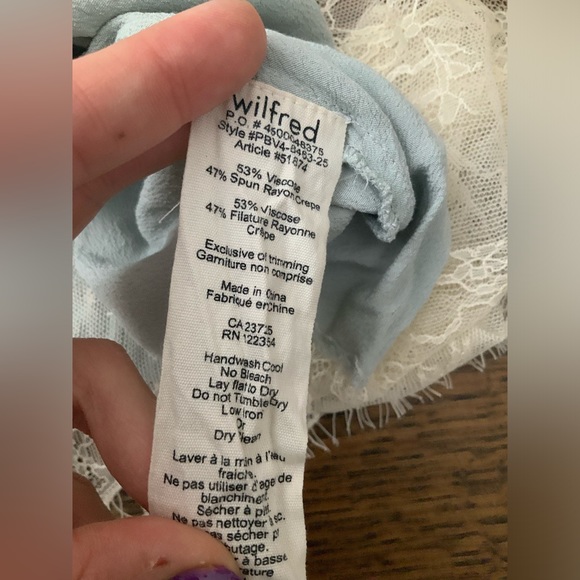 WILFRED ARITZIA Seafoam Green Slip Lace Breathable Strapless Dress Size Small - Picture 14 of 15